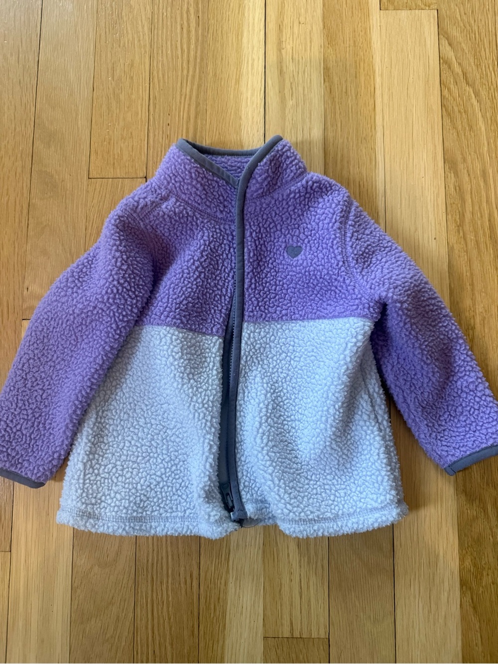 OshKosh B'gosh Two-Tone Purple Fleece Zip Jacket